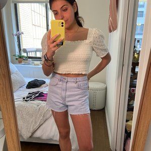 Mixology Shabby Chic Cropped Floral Top NWT